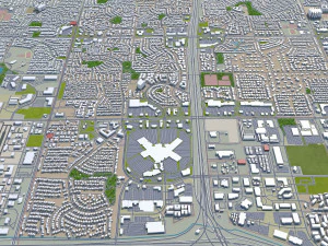 chandler city arizona usa 25km 3D Model