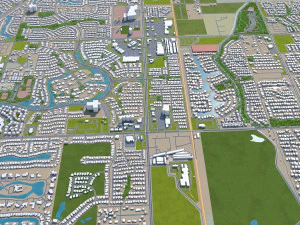 chandler city arizona usa 25km 3D Model