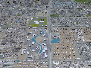 chandler city arizona usa 25km 3D Model