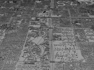 chandler city arizona usa 25km 3D Model