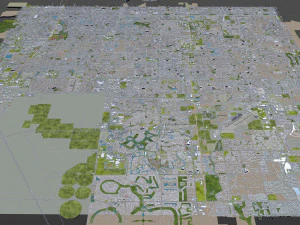 chandler city arizona usa 25km 3D Model