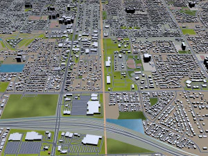 chandler city arizona usa 25km 3D Model
