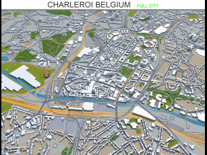 charleroi city belgium 30km 3D Model