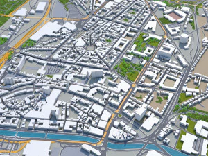 charleroi city belgium 30km 3D Model