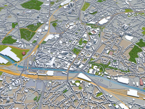 charleroi city belgium 30km Modèle 3D