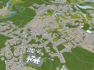 charleroi city belgium 30km 3D Model