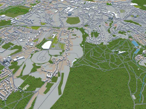 charleroi city belgium 30km 3D Model