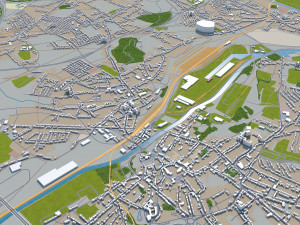 charleroi city belgium 30km Modèle 3D