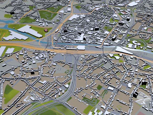 charleroi city belgium 30km 3D Model