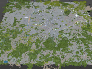 charleroi city belgium 30km 3D Model