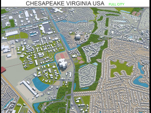 chesapeake city virginia usa 60km 3D Model