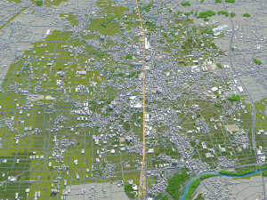 chikugo city fukuoka japan 20km Model 3D