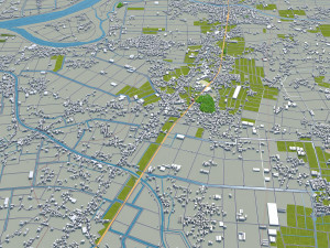 chikugo city fukuoka japan 20km Model 3D