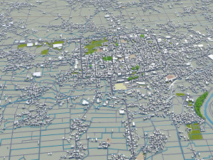 chikugo city fukuoka japan 20km Model 3D