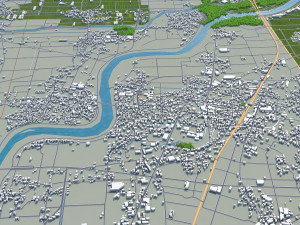 chikugo city fukuoka japan 20km Model 3D