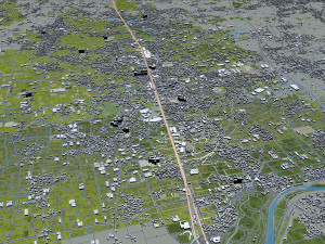 chikugo city fukuoka japan 20km Model 3D