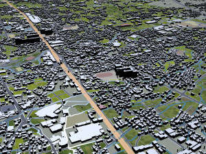 chikugo city fukuoka japan 20km Model 3D