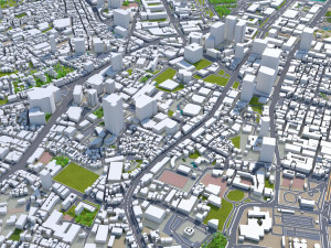 chiyoda and chuo central city tokyo 10km Model 3D