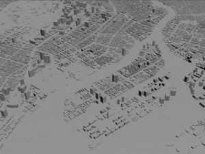 chiyoda and chuo central city tokyo 10km Model 3D