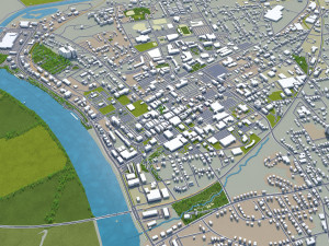 clarksville city tennessee usa 35km 3Dモデル