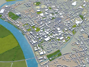 clarksville city tennessee usa 35km 3D Model