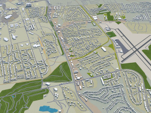 clarksville city tennessee usa 35km 3Dモデル