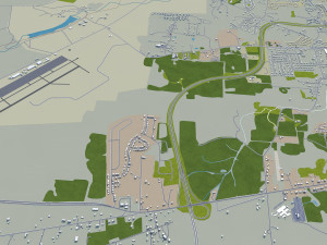clarksville city tennessee usa 35km 3Dモデル
