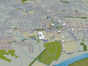 clarksville city tennessee usa 35km 3Dモデル