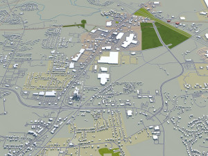 clarksville city tennessee usa 35km 3Dモデル