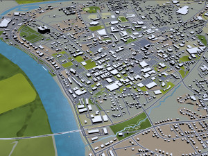 clarksville city tennessee usa 35km 3Dモデル