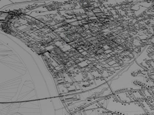 clarksville city tennessee usa 35km 3D Model