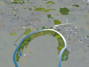 clarksville city tennessee usa 35km 3Dモデル