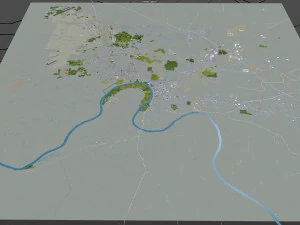 clarksville city tennessee usa 35km 3D Model