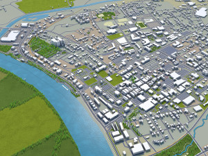 clarksville city tennessee usa 35km 3Dモデル