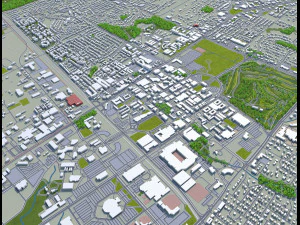 college station city texas usa 30km 3D Model