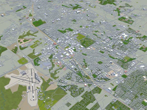 college station city texas usa 30km 3D Model