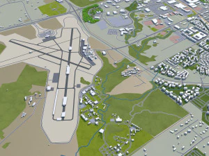 college station city texas usa 30km 3D Model