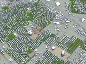college station city texas usa 30km 3D Model