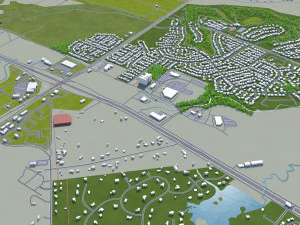 college station city texas usa 30km 3D Model