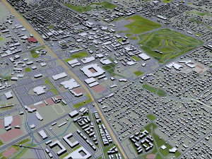 college station city texas usa 30km 3D Model