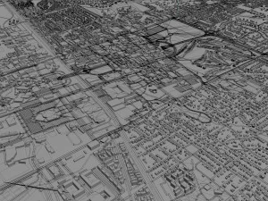 college station city texas usa 30km 3D Model