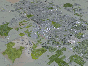 college station city texas usa 30km 3D Model