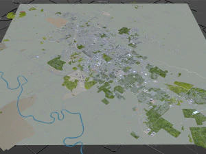college station city texas usa 30km 3D Model
