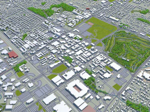 college station city texas usa 30km 3D Model