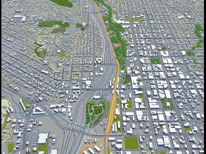 colorado springs co city usa 60km 3D-Modell