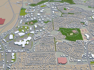 colorado springs co city usa 60km 3D-Modell