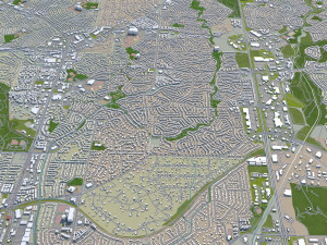 colorado springs co city usa 60km 3D-Modell