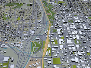 colorado springs co city usa 60km 3D-Modell