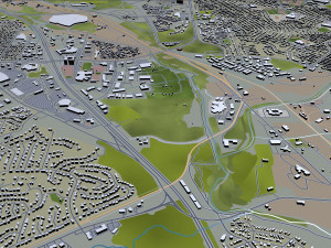 colorado springs co city usa 60km 3D-Modell