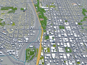 colorado springs co city usa 60km 3D-Modell